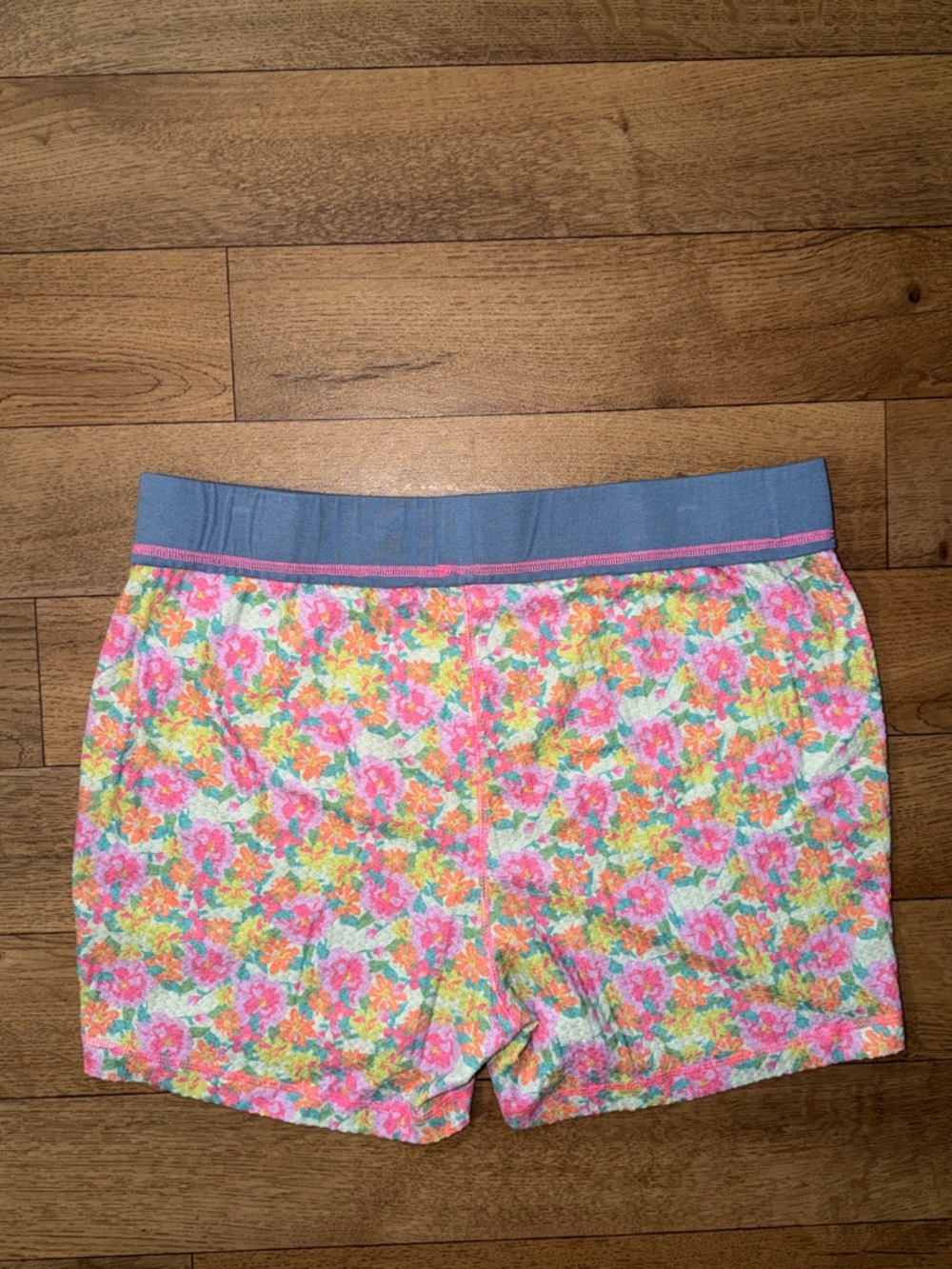 Natural Life Size Extra Large Floral Print Waffle Shorts Pajama Bottoms Comfy XL - Picture 2 of 16